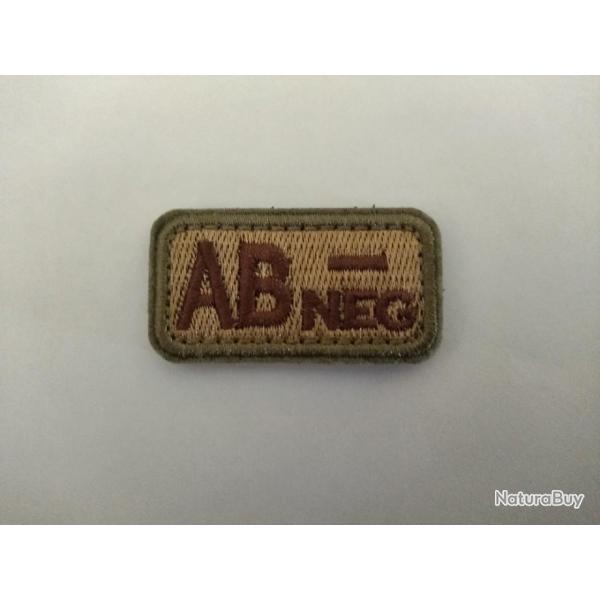 Patch AB- Groupe sanguin AB- velcro - Livraison gratuite