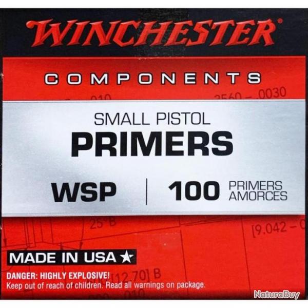 VENTE FLASH ! - Lot de 1000 Amorces Winchester Small Pistol WSP