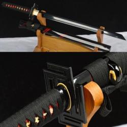 Ninjato Katana Tanjiro sabre japonais authentique et tranchant - - Acier T10 avec Bo-Hi - Bleach