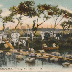 3 cartes postales anciennes - L'armée française n°207, 208 et 210 - Passage d'une rivière