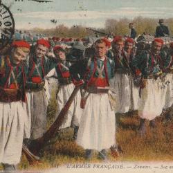 3 cartes postales anciennes - L'armée française n°141, 142 et 144 - Zouaves
