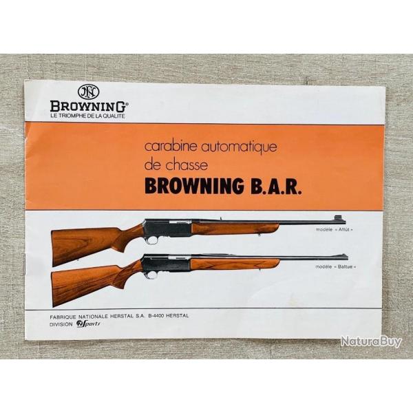Notice carabine Browning Bar Occasion