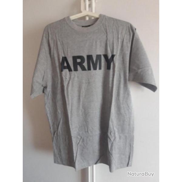 T-SHIRT GRIS "ARMY"