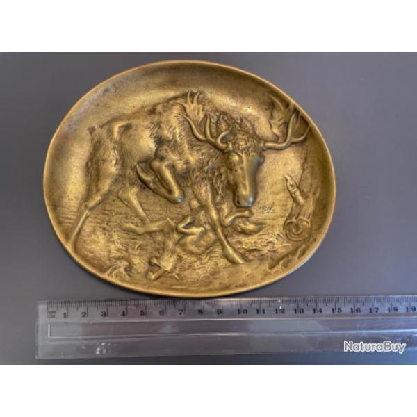 Ramasse monnaie/ vide poche scne chasse Berndorf N Bronze