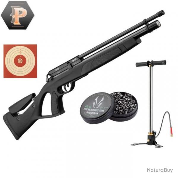 Carabine  plombs GAMO COYOTE PCP. Cal 5,5 mm + pompe + plombs + cibles