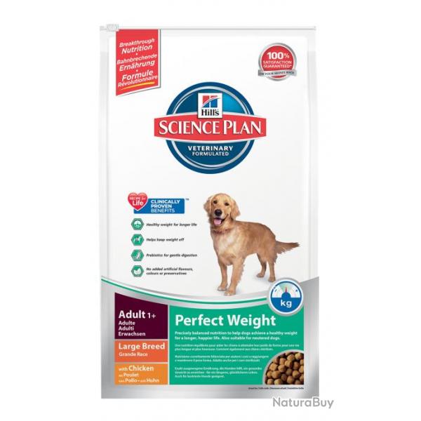 HILLS CANINE ADULT PERFECT WEIGHT LARGE BREAD 12KGS