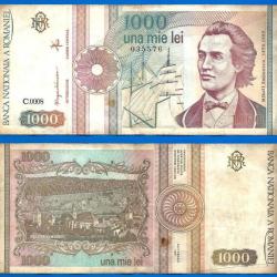 Roumanie 1000 Lei 1991 Serie C8 Billet Europe Centrale