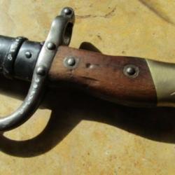 baionnette jus monomatricule fusil Gras fourreau Manufacture d'armes St Etienne1879 nbreux poinçons