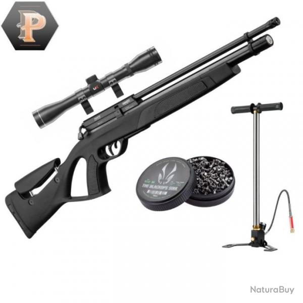 Carabine  plombs GAMO COYOTE PCP. Cal 5,5 mm + pompe + plombs + lunette
