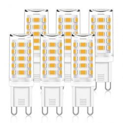 Lot 6 Ampoules LED G9 3.5W 40W Équivalent Ampoules à Halogène 400LM Blanc Froid
