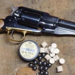 Revolver Pietta 1858 Remington Sheriff Acier bronzé 44 de 2022 avec Amorces 1075 plus TBE