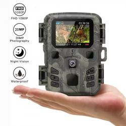 CAMÉRA DE CHASSE INRAROUGE CAMOUFLAGE ULTRA COMPACTE - 10x8cm - 20MP/1080P - LIVRAISON GRATUITE