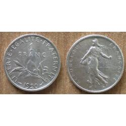 France 1 Franc 1920 Semeuse par Roty Piece Argent Francs