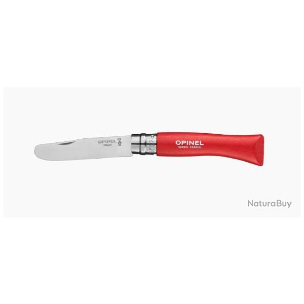 COUTEAU PLIANT OPINEL N7 BOUT ROND Rouge