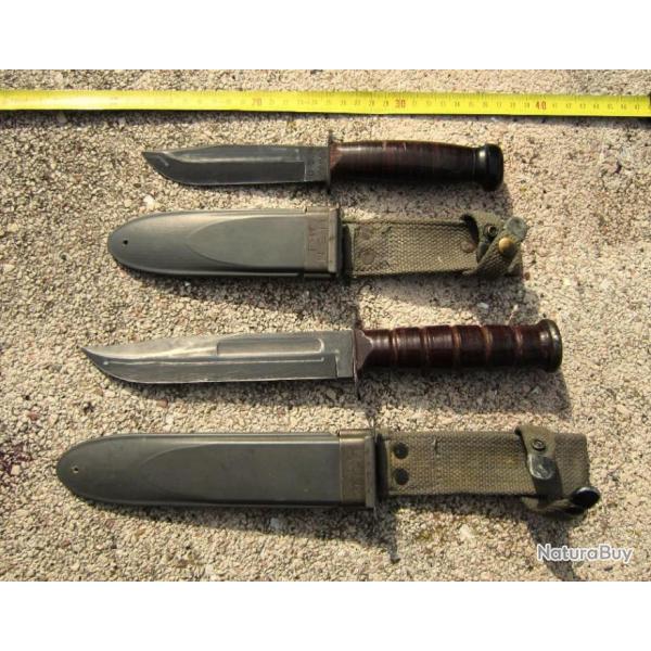 Rare paire couteaux US  CAMILLUS MK1 et MK2 neufs, direct des stocks de l' U.S.Navy