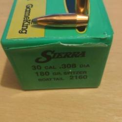 Ogives Sierra - Cal. 30 / 7,62 mm - 2160 /180 Gr réf 2160 Game King