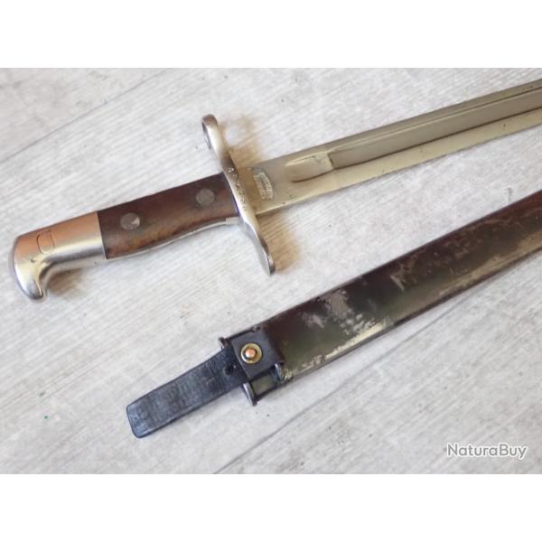 352738 Baionnette Suisse pour fusil Schmidt Rubin 1889 modifie 1900