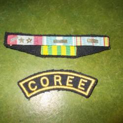 lot insignes tissu vintage militaria militaire armée 1 coree et une barette etoiles extreme orient l