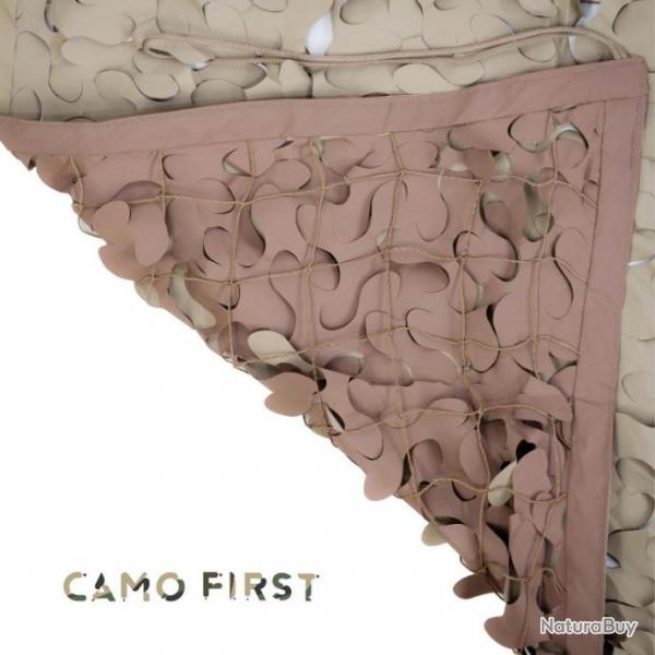 Filet de camouflage renforc Camo First - 80% d'ombrage - Beige Beige 2x3m