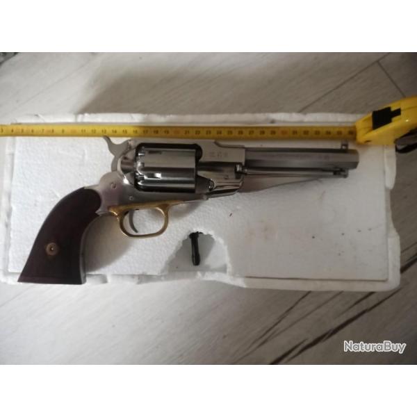 arme poudre noir modle inox NEUF Pietta 1858 remington sheriff cal.44Avec tous ses accessoires