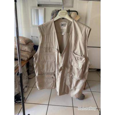 Gilet de montagne Gander homme petite toile beige chasse