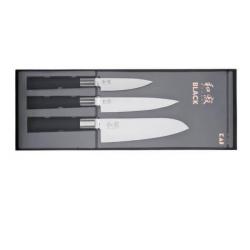 67S.310-Set 3 couteaux Kai Wasabi black inox