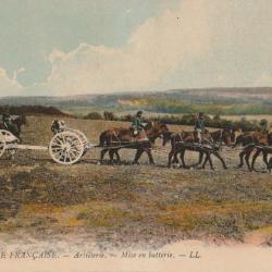 3 cartes postales anciennes de la série "L'armée française" - n°76, 77 et 78 Artillerie 48°RA Dijon