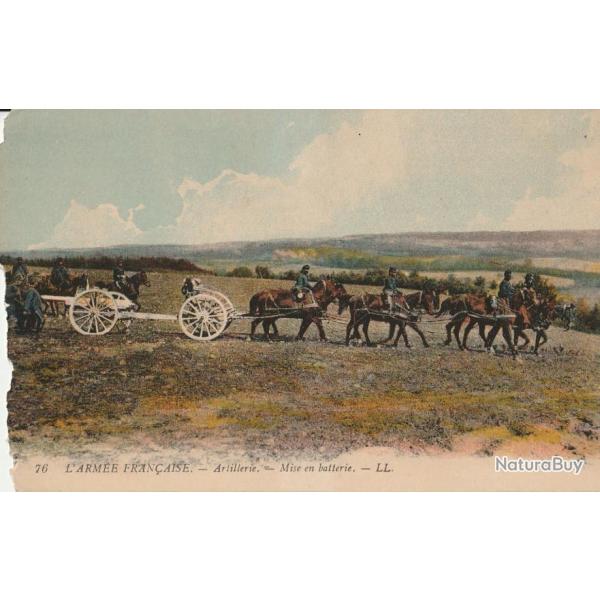 3 cartes postales anciennes de la srie "L'arme franaise" - n76, 77 et 78 Artillerie 48RA Dijon