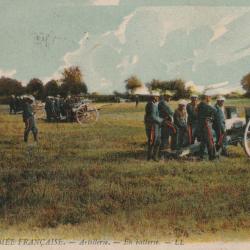 3 cartes postales anciennes de la série "L'armée française" - n°79, 80 et 82 - Artillerie