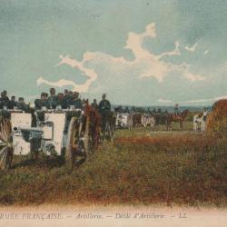 3 cartes postales anciennes de la série "L'armée française" - n°73, 74 et 75 - Artillerie