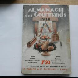 almanach des gourmands 1930 - édition A. Fayard & Cie