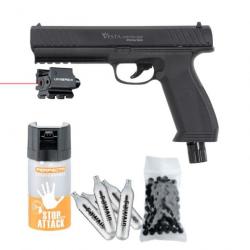 A-G ! Pistolet Chiappa Vesta PDW50 17 Joules Calibre 50  + 50 Balles + 5 CO2 + Nano laser + Lacrymo