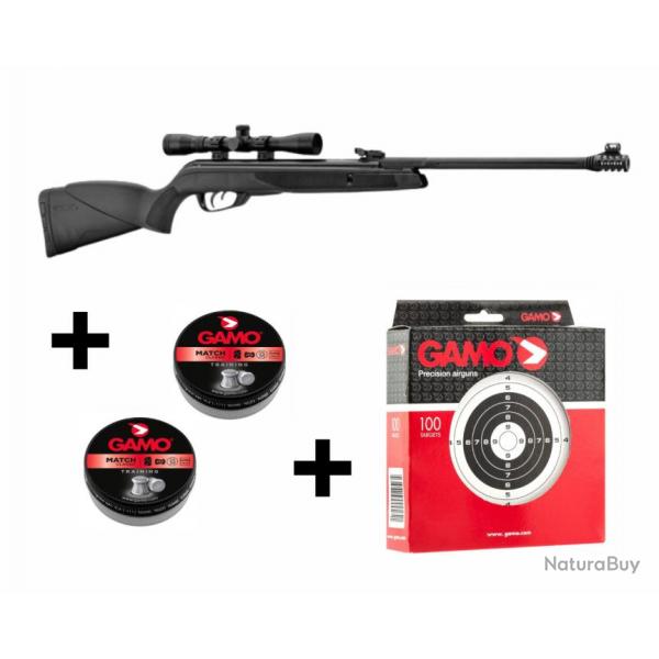 Pack Complet Carabine Gamo Black Bear Calibre 4,5 MM 19,90 Joules