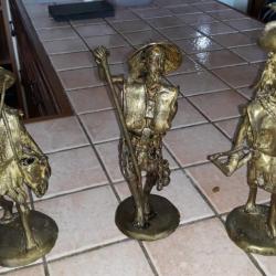 collection de travailleurs africains en bronze