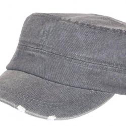 Casquette Militaire Vintage Grise Vieillie en Coton Tendance Kolja Taille unique Gris