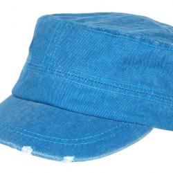 Casquette Militaire Vintage Bleue Vieillie en Coton Tendance Kolja Taille unique Bleu