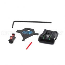 LPA SPF13WA Adjustable Sight Set for Walther PPQ Q5 Match with Fiber Optic