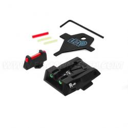 LPA SPF16GL Adjustable Sight Set for GLOCK with Fiber Optic