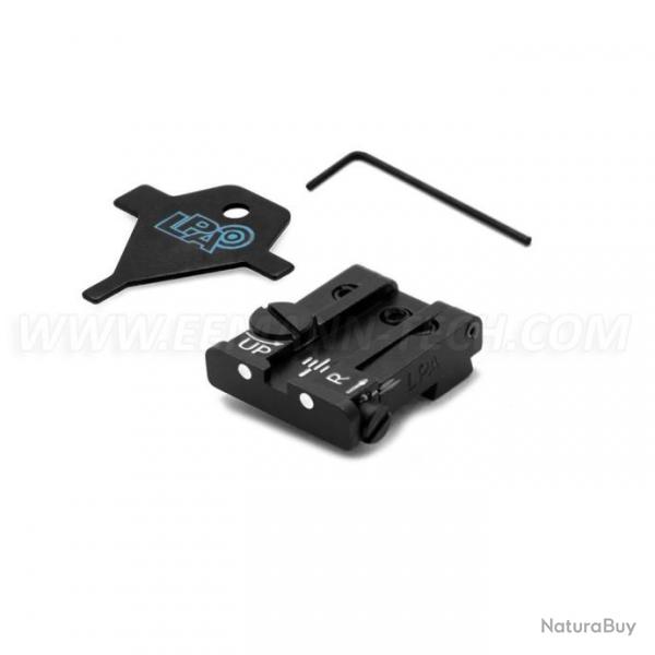 LPA TPU32GL30 Adjustable Rear Sight for GLOCK with White Dots