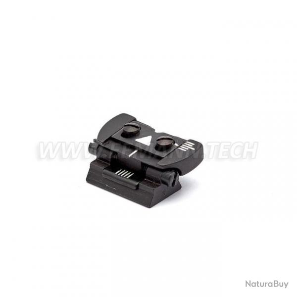 LPA TC82 Folding Rear Sight with Windage and Elevation Adjustment, Type: Blade low type