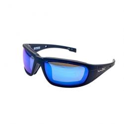 Wiley X CCBOS09 BOSS Captivate Blue Mirror Lunettes à monture noire mate