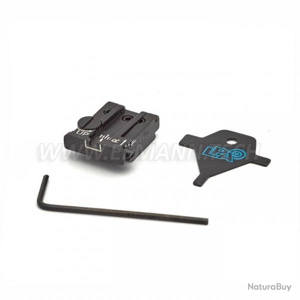 LPA TPU22RG18 Adjustable Rear Sight for Ruger Cal22 (MKII)