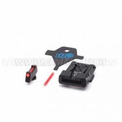 LPA SPS16GL6F Adjustable Sight Set for GLOCK with Fiber Optic Front