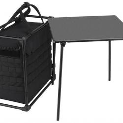 Table Pliable Tactique Transportable Table + Sac Rangement Noir Camping Randonnée Chasse
