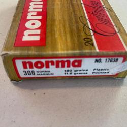 Munitions .308 Norma Magnum - Plastic Point 180 grs