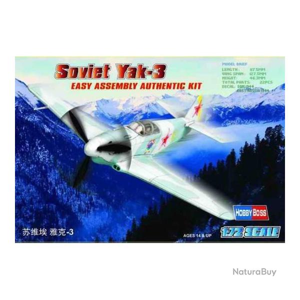 Maquette  monter - Soviet Yak-3 1/72 | Hobby boss (0000 1678)