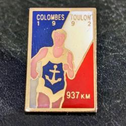 C pins insigne militaire marine nationale Colombes Toulon 1992 937km ancre armee Taille : 28 * 18 mm