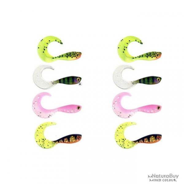 Leurre Souple Fox Rage Micro Grub 4cm UV Mixed Colour 4cm UV Pink Candy, le UV Perch, le UV Stickleb