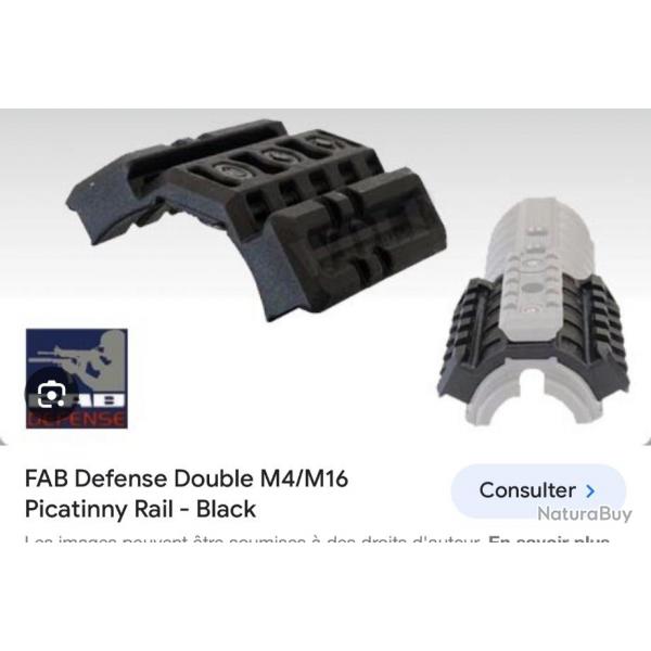 Fab Defense - 2 Rails picatinny pour M4/M16 AR15 garde main original