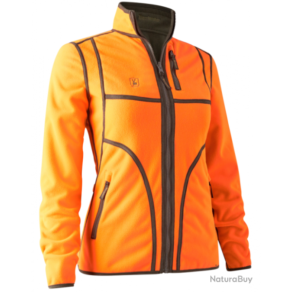 Veste de chasse polaire Pam rversible orange Deerhunter